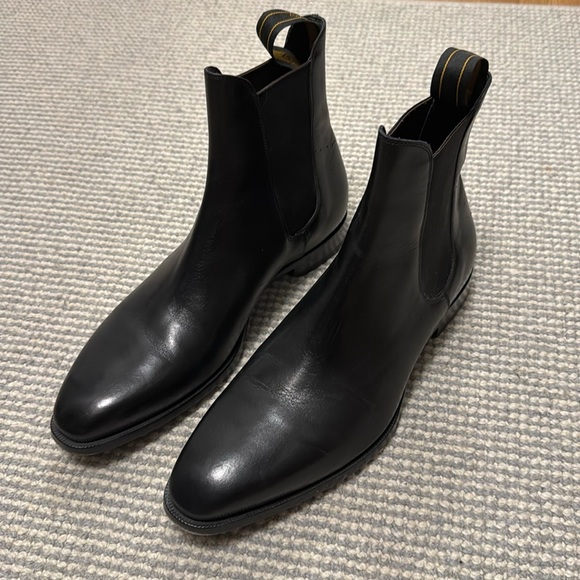 Dunhill Shoes Black Leather Dunhill Chelsea Boots Size 42 Us